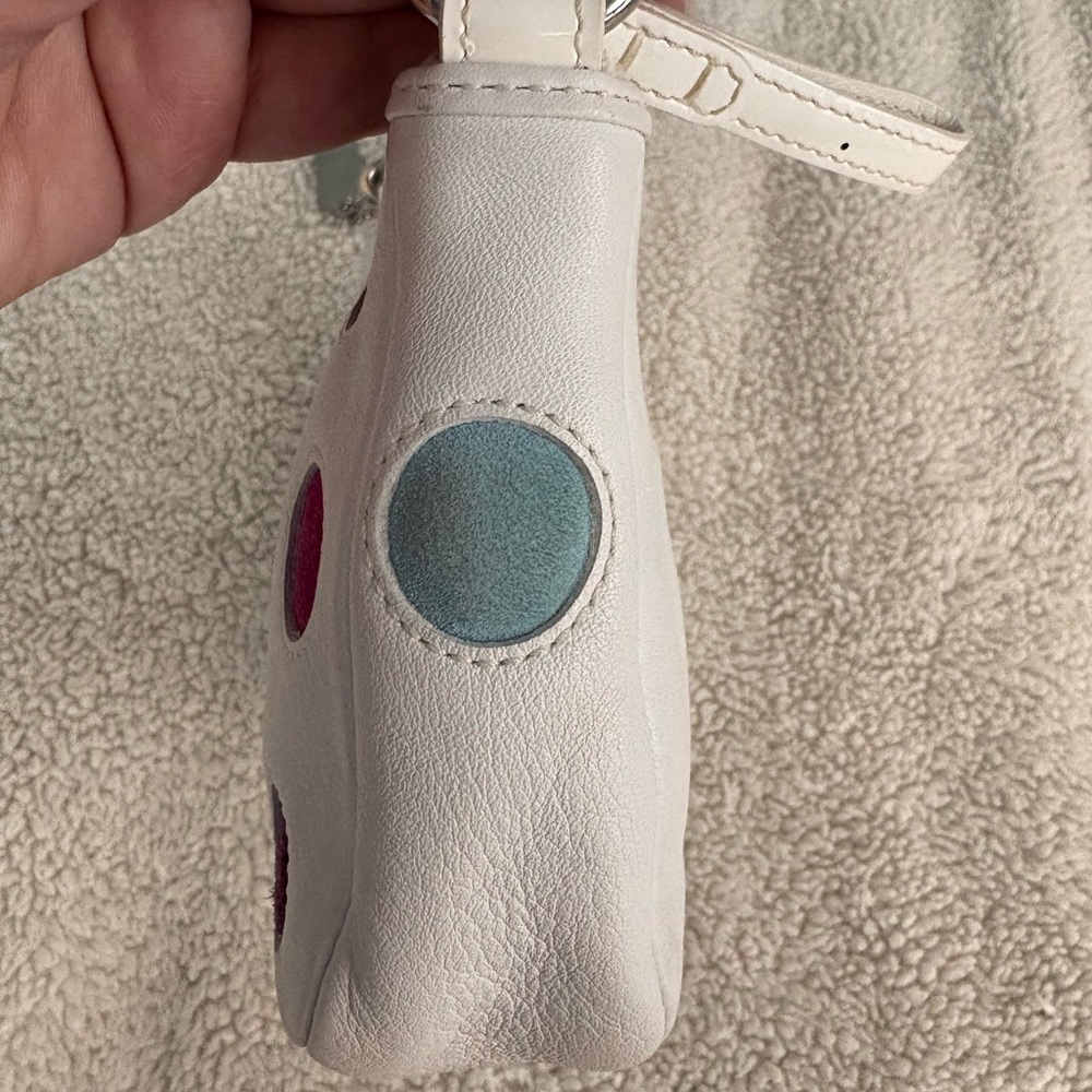 Coach White Polka Dot Special Edition Pouchette - Picture 7 of 11